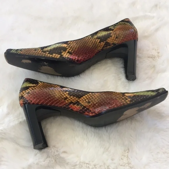 ❤️CASADEI❤️SNAKE skin heels size (8 1/2) - Picture 2 of 8